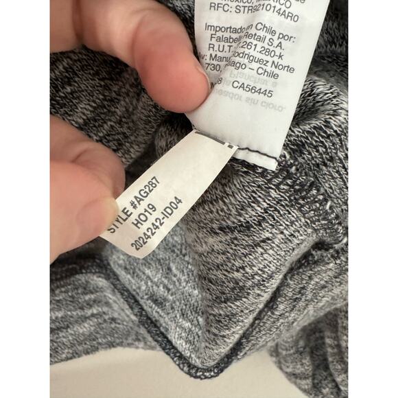 Madewell Textured Crew Neck Sweatshirt Heather Coal Size Small - Picture 5 of 7